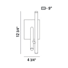 Load image into Gallery viewer, Crossroads LED Wall Light - line drawing.
