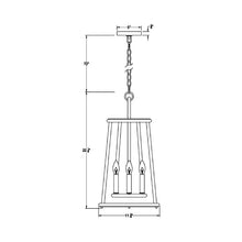 Load image into Gallery viewer, Daulle Outdoor Pendant Light - line drawing.
