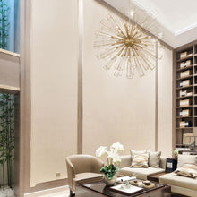 Load image into Gallery viewer, Dendelio Chandelier in living room.
