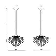 Load image into Gallery viewer, Dendelio Pendant Light - line drawing.
