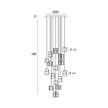 Load image into Gallery viewer, Ferro LED Multi Light Pendant Light - line drawing.
