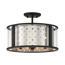 Load image into Gallery viewer, Grado Semi Flush Mount Ceiling Light in Chrome.
