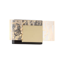 Load image into Gallery viewer, Kasha LED Bath Wall Light in Black/Brass.
