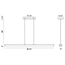Load image into Gallery viewer, Landor LED Linear Pendant Light - line drawing.
