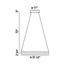 Load image into Gallery viewer, Minuta LED Chandelier - line drawing.
