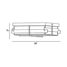 Load image into Gallery viewer, Muller Outdoor Flush Mount Ceiling Light - line drawing.
