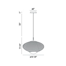 Load image into Gallery viewer, Park LED Pendant Light - line drawing.
