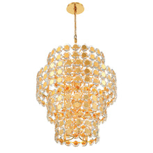 Load image into Gallery viewer, Perrene Multi Tier Chandelier in Detail.
