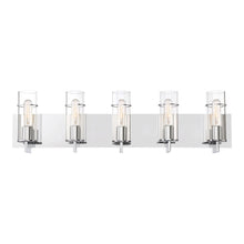 Load image into Gallery viewer, Pista Vanity Wall Light in Chrome (5-Light).
