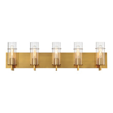 Load image into Gallery viewer, Pista Vanity Wall Light in Gold (5-Light).
