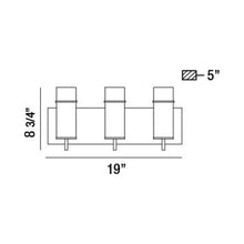 Load image into Gallery viewer, Pista Vanity Wall Light - line drawing.

