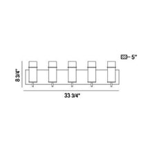 Load image into Gallery viewer, Pista Vanity Wall Light - line drawing.

