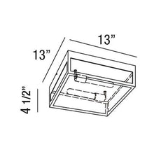 Load image into Gallery viewer, Retto Outdoor Flush Mount Ceiling Light - line drawing.
