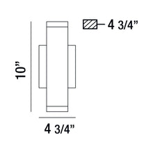 Load image into Gallery viewer, Seaton LED Bath Wall Light - line drawing.
