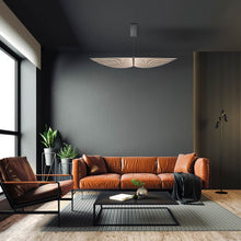Load image into Gallery viewer, Seraph LED Linear Pendant Light in living room.
