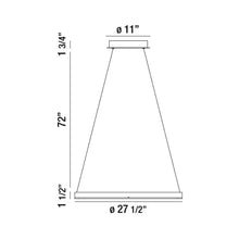 Load image into Gallery viewer, Spunto LED Chandelier - line drawing.
