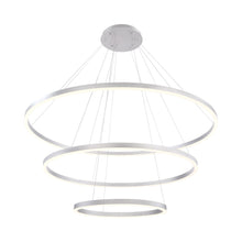 Load image into Gallery viewer, Spunto LED Multi Tier Chandelier in Silver.
