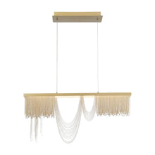Load image into Gallery viewer, Tenda LED Linear Pendant Light in Gold (Small).
