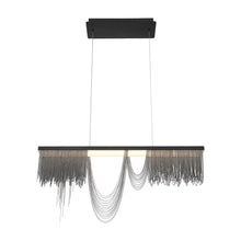 Load image into Gallery viewer, Tenda LED Linear Pendant Light in Painted Brushed Black (Small).
