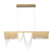 Load image into Gallery viewer, Tenda LED Linear Pendant Light in Gold (Large).
