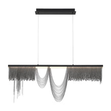 Load image into Gallery viewer, Tenda LED Linear Pendant Light in Painted Brushed Black (Large).
