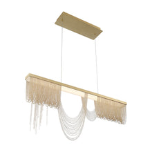 Load image into Gallery viewer, Tenda LED Linear Pendant Light in Detail.
