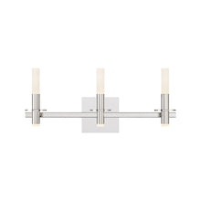 Load image into Gallery viewer, Torna LED Vanity Wall Light in Polished Nickel (3-Light).
