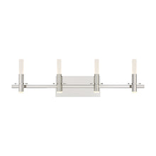 Load image into Gallery viewer, Torna LED Vanity Wall Light in Polished Nickel (4-Light).
