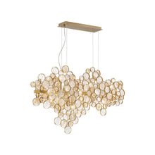 Load image into Gallery viewer, Trento Linear Chandelier in Antique Gold (12-Light).
