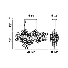 Load image into Gallery viewer, Trento Linear Chandelier - line drawing.
