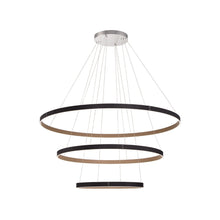 Load image into Gallery viewer, Verdura LED Multi Tier Chandelier in Black (3-Ring).
