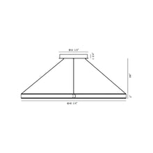 Load image into Gallery viewer, Verdura LED Ring Chandelier - line drawing.

