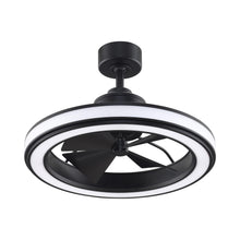 Load image into Gallery viewer, Gleam Indoor / Outdoor LED Ceiling Fan in Black.

