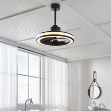 Load image into Gallery viewer, Gleam Indoor / Outdoor LED Ceiling Fan in living room.
