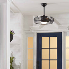 Load image into Gallery viewer, Henry Indoor / Outdoor LED Ceiling Fan in living room.

