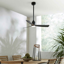 Load image into Gallery viewer, Kute Indoor / Outdoor LED Ceiling Fan in dining room.
