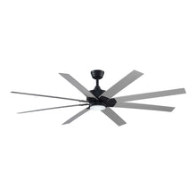 Load image into Gallery viewer, Levon Custom LED Ceiling Fan in Black/Brushed Nickel/72-Inch.
