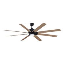 Load image into Gallery viewer, Levon Custom LED Ceiling Fan in Black/Natural/72-Inch.
