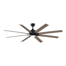 Load image into Gallery viewer, Levon Custom LED Ceiling Fan in Black/Washed Pine/72-Inch.
