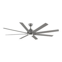 Load image into Gallery viewer, Levon Custom LED Ceiling Fan in Brushed Nickel/Brushed Nickel/72-Inch.
