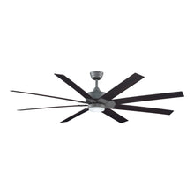 Load image into Gallery viewer, Levon Custom LED Ceiling Fan in Galvanized/Dark Walnut/72-Inch.
