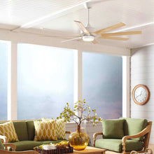 Load image into Gallery viewer, Levon Custom LED Ceiling Fan in living room.
