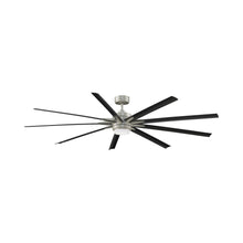 Load image into Gallery viewer, Odyn 84-Inch Indoor / Outdoor LED Ceiling Fan in Brushed Nickel/Black/120V.
