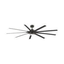 Load image into Gallery viewer, Odyn 84-Inch Indoor / Outdoor LED Ceiling Fan in Matte Greige/Weathered Wood/120V.
