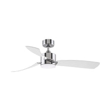 Load image into Gallery viewer, SculptAire Indoor / Outdoor LED Ceiling Fan in Chrome.
