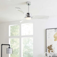 Load image into Gallery viewer, SculptAire Indoor / Outdoor LED Ceiling Fan in living room.
