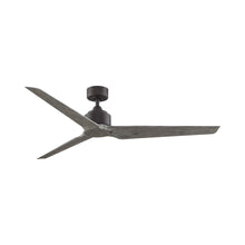 Load image into Gallery viewer, TriAire Custom Ceiling Fan in 64-Inch/Matte Greige/Weathered Wood.
