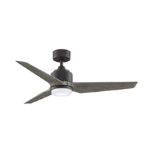 Load image into Gallery viewer, TriAire Custom LED Ceiling Fan in 48-Inch/Matte Greige/Weathered Wood.
