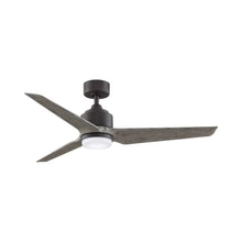 Load image into Gallery viewer, TriAire Custom LED Ceiling Fan in 52-Inch/Matte Greige/Weathered Wood.
