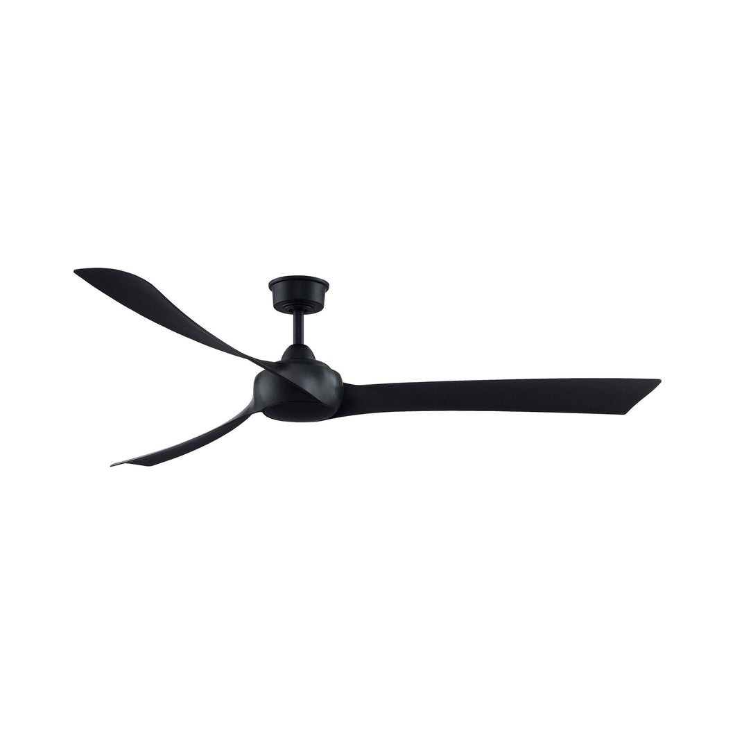 Wrap Custom 72 Inch Ceiling Fan in Black/Black.